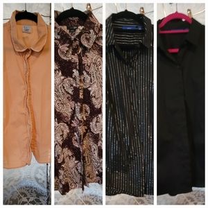 Lot of 4 button down shirts
